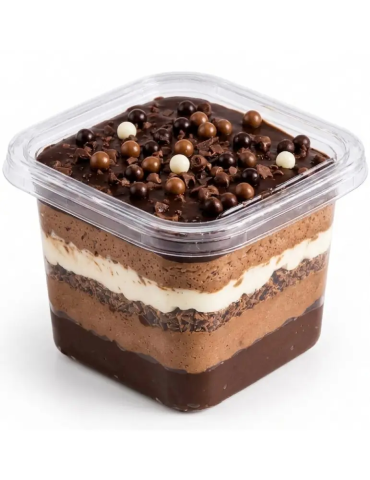 Dessert Boxes Tres chocolates y bolitas de cereal