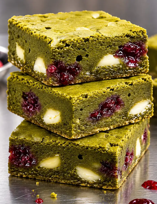 Blondie de Té Matcha | Lily's Cake Málaga