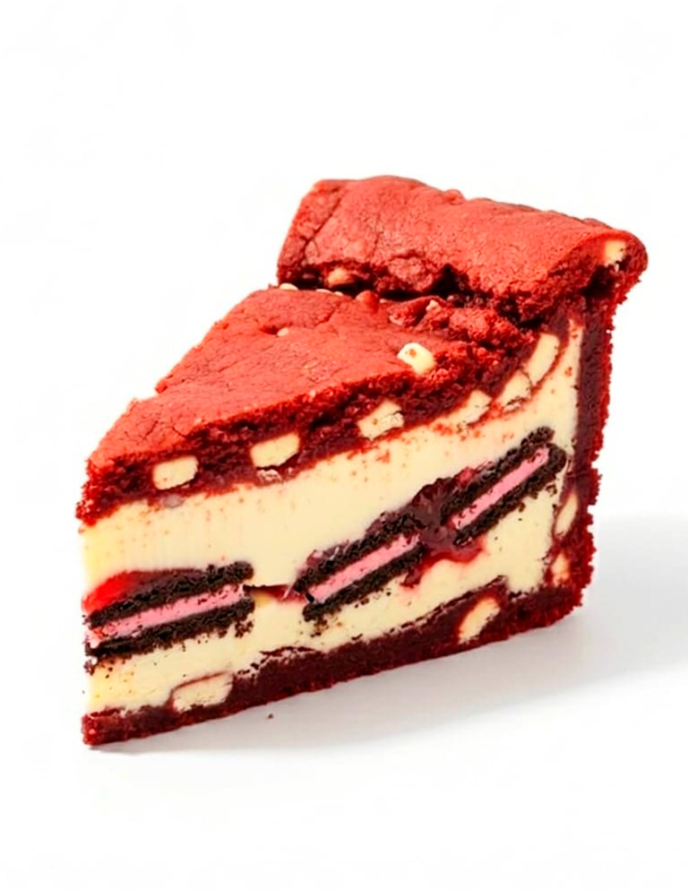 Tarta Cookie Red Velvet con Oreo de Fresa y Chocolate Blanco