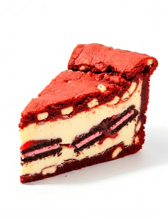Tarta Cookie Red Velvet con Oreo de Fresa y Chocolate Blanco