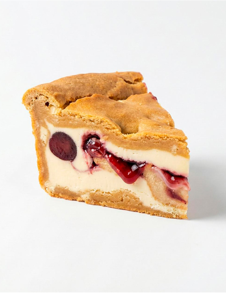 Tarta Cookie con Crema de Cereza y Chocolate Blanco