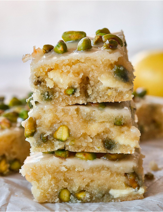 Blondies de Pistacho y Limón |Lily's Cake Málaga